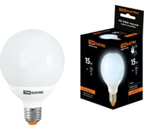 Энергосберегающая лампа TDM ELECTRIC КЛЛ-G80-15 Вт-4000 К–Е27 SQ0323-0166