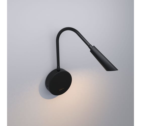 Настенный светодиодный светильник Elektrostandard stem 3000к 40120/led черный a063704