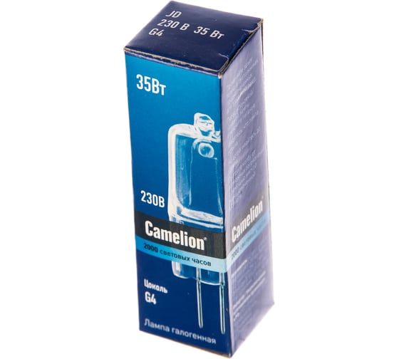 Галогенная лампа без рефлектора JD 35W g4 220V Camelion 10406
