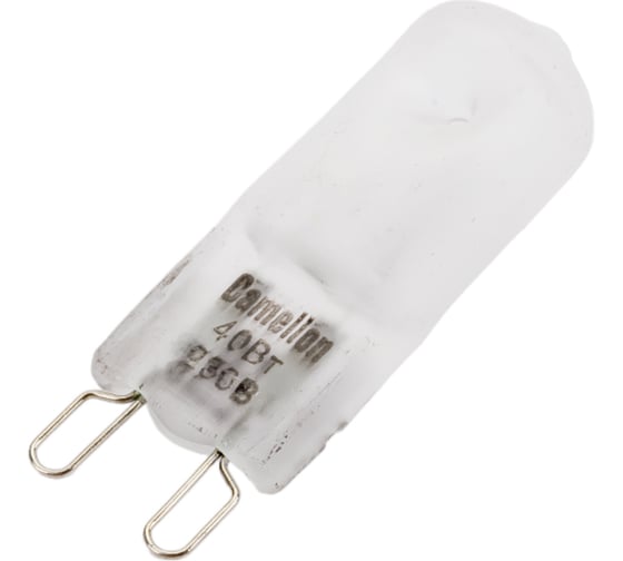 Матовая галогенная лампа без рефлектора G9 40W 220V 2000 часов Camelion 5556