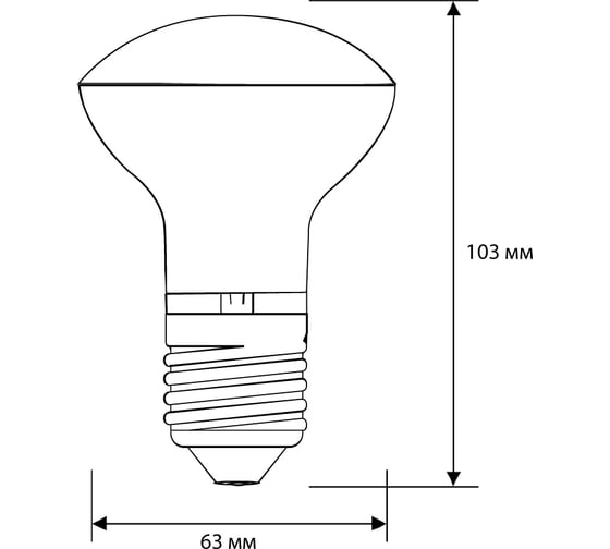 Зеркальная лампа накаливания 60/R63/E27 Camelion MIC 8980