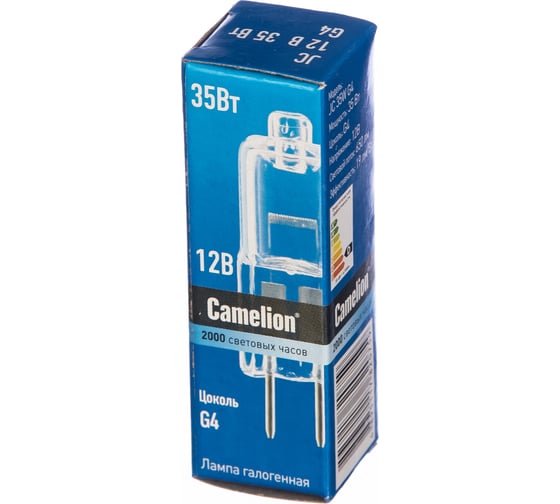 Галогенная лампа без рефлектора JC 35W g4 12V Camelion 2169