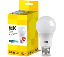 Светодиодная лампа IEK alfa a60 шар 20вт 230в 4000к e27 LLA-A60-20-230-40-E27
