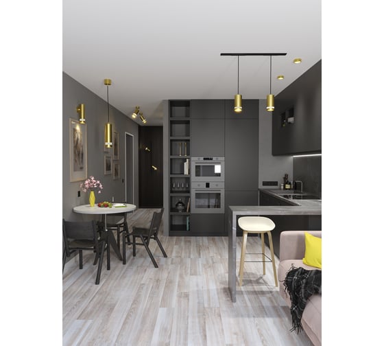 Накладной настенный светильник IEK Lighting 4008 под лампу gu10 золото LT-UBB0-4008-GU10-1-K22