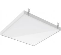 Светодиодный светильник VARTON e070/f 2.0 для образовательных учреждений 35 вт 4000 к для грильято 619x619x50 мм (монт. размер 588x588 мм) с рамкой и рассеивателем опал аварийный автономный постоянного действия V1-E0-00070-30OPA-4003540