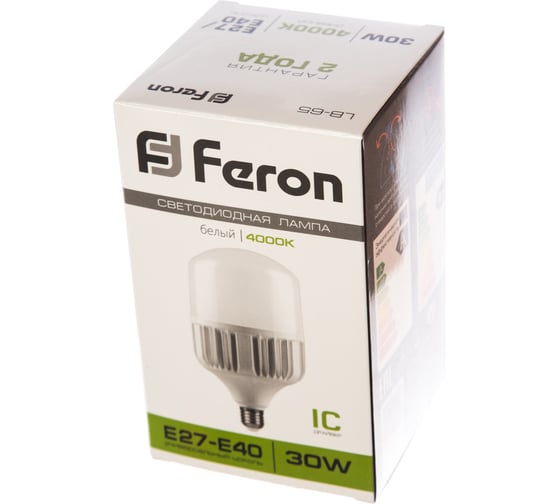 Светодиодная лампа 30W 230V E27 4000K Feron LB-65 25818