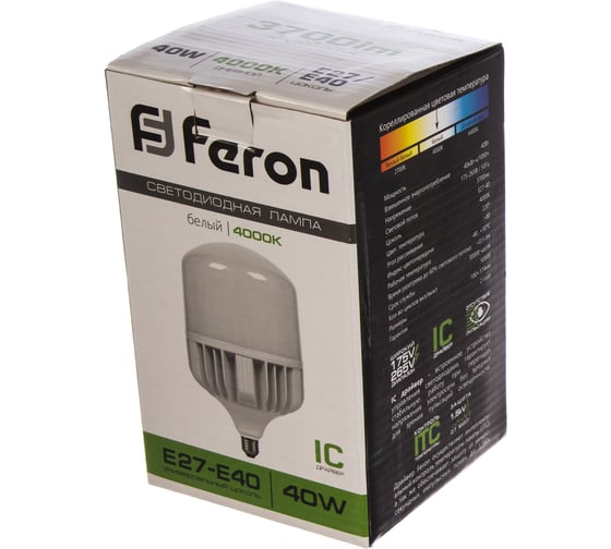 Светодиодная лампа 40W 230V E27 4000K Feron LB-65 25819