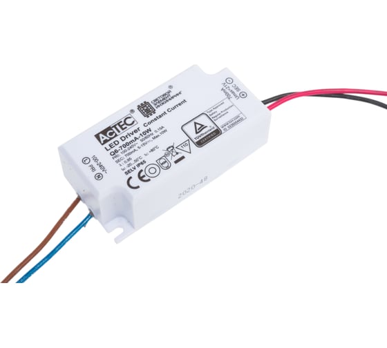 Блок питания AcTEC 5-15В, 10Вт, ip65, 0.7А, 70x34.5x22мм Q6-700mA-10W