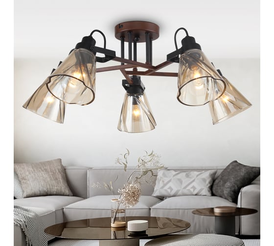 Люстра Rivoli Clarissa 5098305 5хЕ14х40 Вт лофт кантри Б0055506
