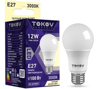 Светодиодная лампа TOKOV ELECTRIC 12вт а60 3000к е27 176-264в TKE-A60-E27-12-3K