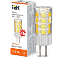 Светодиодная лампа IEK corn капсула 3,5вт 230в 3000к керамика g4 LLE-CORN-4-230-30-G4