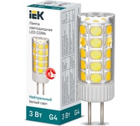 Светодиодная лампа IEK corn капсула 3вт 12в 4000к керамика g4 LLE-CORN-3-012-40-G4