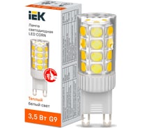 Светодиодная лампа IEK corn капсула 3,5вт 230в 3000к керамика g9 LLE-CORN-4-230-30-G9