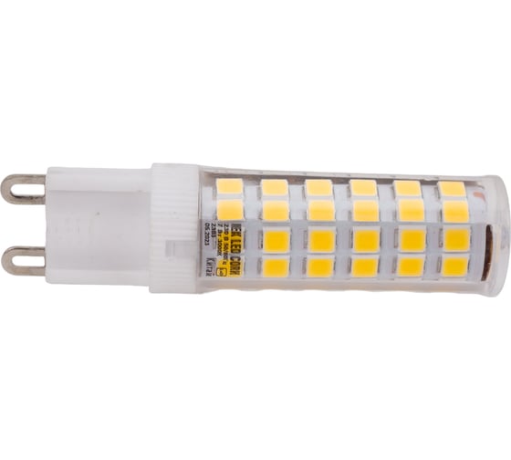 Светодиодная лампа IEK corn капсула 7вт 230в 3000к керамика g9 LLE-CORN-7-230-30-G9