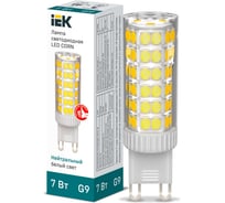 Светодиодная лампа IEK corn капсула 7вт 230в 4000к керамика g9 LLE-CORN-7-230-40-G9