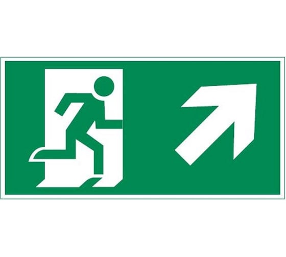 Пиктограмма VARTON "фигура / стрелка вправо вверх" 400x200мм, для аварийно-эвакуационного светильника vault V5-EM03-60.013.023 1