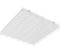 Светодиодный светильник VARTON s070 2.0 спортивный для образовательных учреждений накладной 603x620x70 мм ip40 30 вт 4000 k с опаловым рассеивателем с защитной решеткой аварийный автономный постоянного действия V1-E0-00024-01OPA-4003040