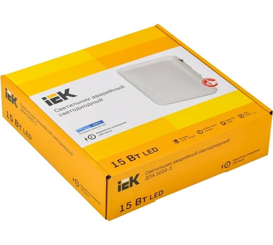Аварийный светильник IEK ДПА 5000-3 постоянный 3ч IP65 с УДТУ LDPA4-5000-3-65-K01