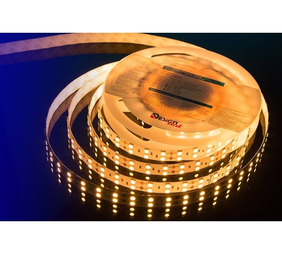 Светодиодная лента DesignLed 2x DSG 5050 WW 120 L-V24-IP33, 3000 K, 600 LED, 28,8W/m, LUX DSG5120-24-WW-33