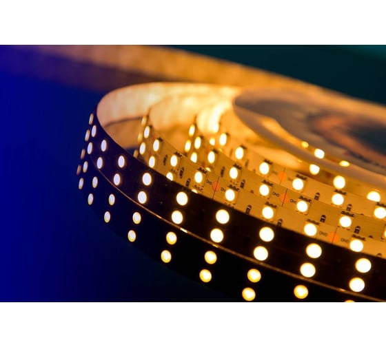 Светодиодная лента DesignLed 2x DSG 5050 WW 120 L-V24-IP33, 3000 K, 600 LED, 28,8W/m, LUX DSG5120-24-WW-33