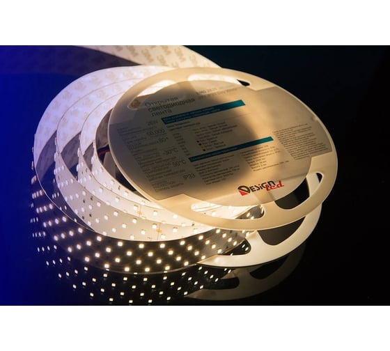 Светодиодная лента DesignLed 4x DSG 2835 DW 280L-V24-IP33, 4000 K, 700LED, 26W/m, 2500362 mm, LUX DSG2280-24-NW-33