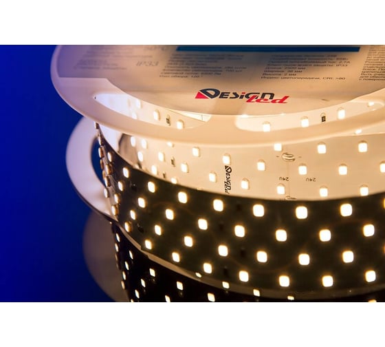 Светодиодная лента DesignLed 4x DSG 2835 WW 280L-V24-IP33, 3000 K, 700LED, 26W/m, 2500362 mm, LUX DSG2280-24-WW-33