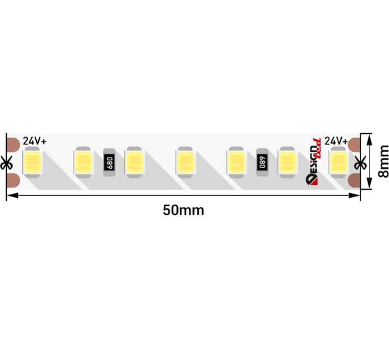 Светодиодная лента DesignLed 2835, 14,4W/m, 24V, 3700-4250K, 140 LED/m, для морепродуктов DSG2140-24-SFD-33