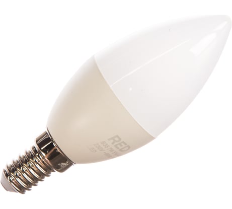 Светодиодная лампа B35 7W E14 4000K 590лм свеча матовая КРАСНАЯ ЦЕНА 4606400618270