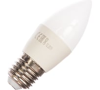 Светодиодная лампа B35 7W E27 4000K 590лм свеча матовая КРАСНАЯ ЦЕНА 4606400618928