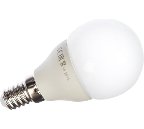 Светодиодная лампа P45 5.5W E14 3000K 430лм шар матовый КРАСНАЯ ЦЕНА 4606400615903