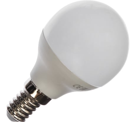 Светодиодная лампа P45 5.5W E14 4000K 450лм шар матовый КРАСНАЯ ЦЕНА 4606400615910