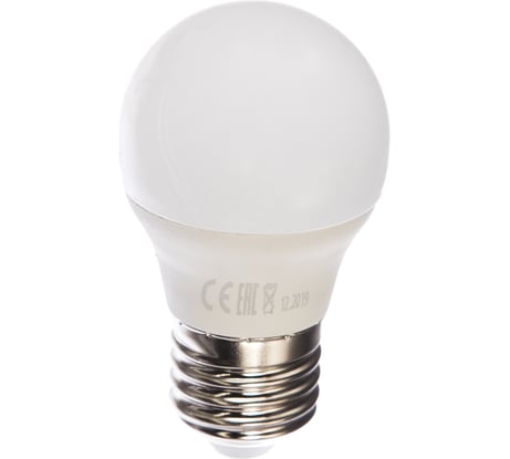 Светодиодная лампа P45 7W E27 4000K 590лм шар матовый КРАСНАЯ ЦЕНА 4606400618355