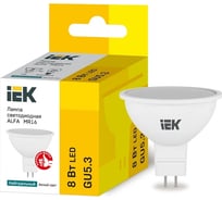 Светодиодная лампа IEK alfa mr16 софит 8вт 230в 4000к gu5,3 LLA-MR16-8-230-40-GU5