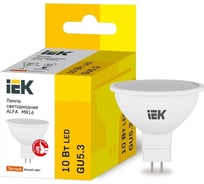 Светодиодная лампа IEK alfa mr16 софит 10вт 230в 3000к gu5,3 LLA-MR16-10-230-30-GU5