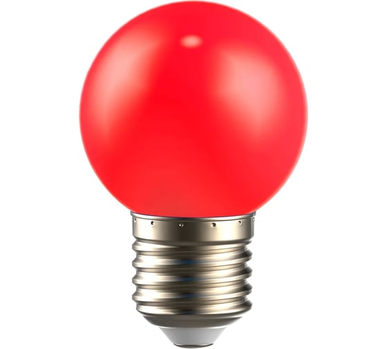 Светодиодная декоративная лампа IEK Lighting g45 шар 1вт 230в красный e27 LLE-G45-1-230-R-E27