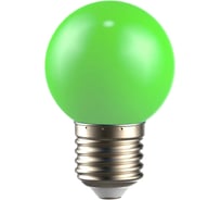 Светодиодная декоративная лампа IEK Lighting g45 шар 1вт 230в зеленый e27 LLE-G45-1-230-G-E27