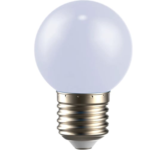 Светодиодная декоративная лампа IEK Lighting g45 шар 1вт 230в холодный белый e27 LLE-G45-1-230-W-E27