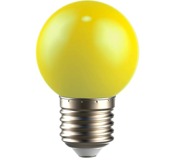 Светодиодная декоративная лампа IEK Lighting g45 шар 1вт 230в желтый e27 LLE-G45-1-230-Y-E27