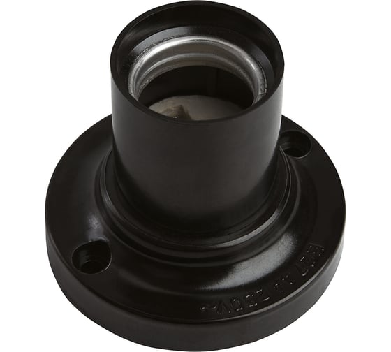 Потолочный прямой патрон FERON Lh83 Е27 250v, карболит, латунь, черный, размер 55x71 мм, 41042