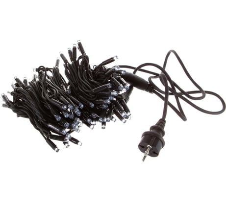 Гирлянда FERON CL33 230V, 100LED, 4000К, 7.5W, 20mA, IP44, шнур 1.5м, 0.75мм 26751