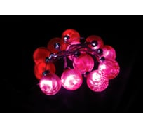 Гирлянда FERON CL52 24V, 12LED белый, цвет стекла: красный, 1W, 42mA, 24V-адаптер, IP20, шнур 3м, 0.12мм 26760
