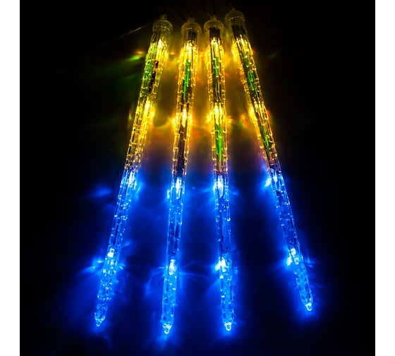 Гирлянда FERON CL115 24V, 16LED, RGB, IP44, 4 подвеса, расстояние между подвесами: 30см, длина 1м, шнур 3.1м 26919
