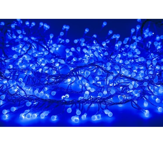 Гирлянда Neon-Night Мишура 3м, прозрачный ПВХ, 288 LED синие 303-603 1