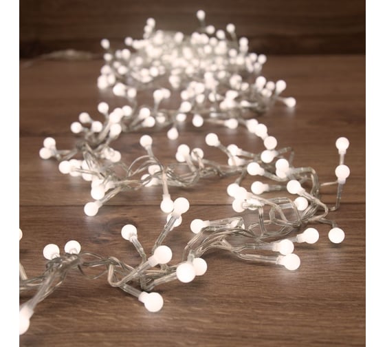 Гирлянда Neon-Night Мишура 3м, прозрачный ПВХ, 288 LED белые 303-605 1