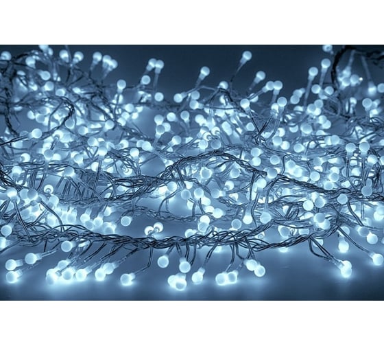Гирлянда Neon-Night Мишура 3м, прозрачный ПВХ, 288 LED белые 303-605