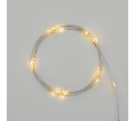Гирлянда Neon-Night Роса, 2м, 20 LED теплый белый, IP20, 2хCR2032 в комплекте 303-006