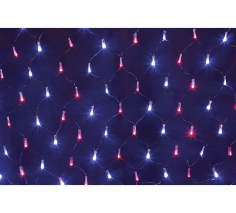 Гирлянда Neon-Night СЕТЬ 2.5х2.5м, черный ПВХ, 432LED красные/синие 215-033