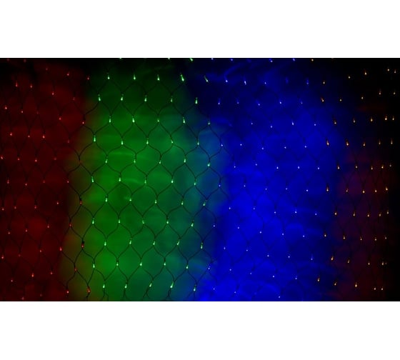 Гирлянда Neon-Night СЕТЬ 3х0.5м, прозрачный ПВХ, 140LED мульти - 10 цветов 215-049