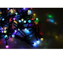 Гирлянда Neon-Night Мультишарики d=17,5мм, d=23мм, d=45мм, 10м, черный ПВХ, 80LED RGB 303-589