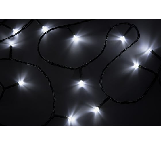 Гирлянда-нить Neon-Night 10м, темно-зеленый ПВХ, 80 LED Белые 303-045 1